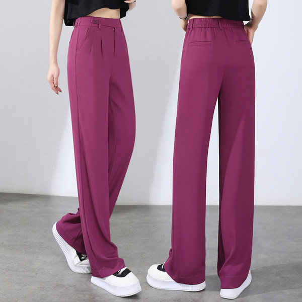 Naiste vabaaja kolmevärvilised kõrge vöökohaga püksid