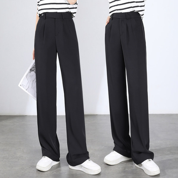 Naiste vabaaja kolmevärvilised kõrge vöökohaga püksid