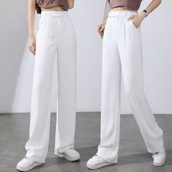 Naiste vabaaja kolmevärvilised kõrge vöökohaga püksid