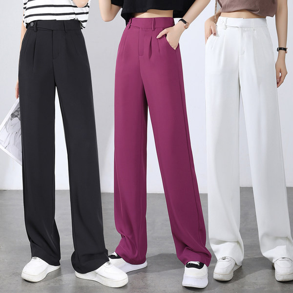 Naiste vabaaja kolmevärvilised kõrge vöökohaga püksid