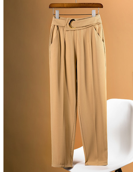 Ležerne ženske hlače sa remenom u tri boje
