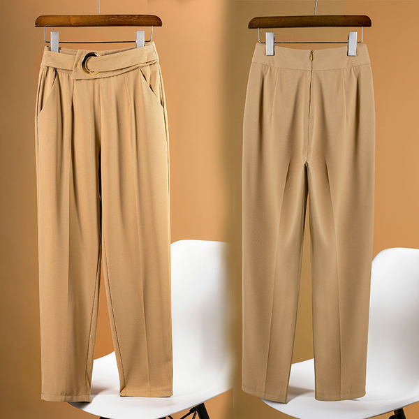 Ležerne ženske hlače sa remenom u tri boje