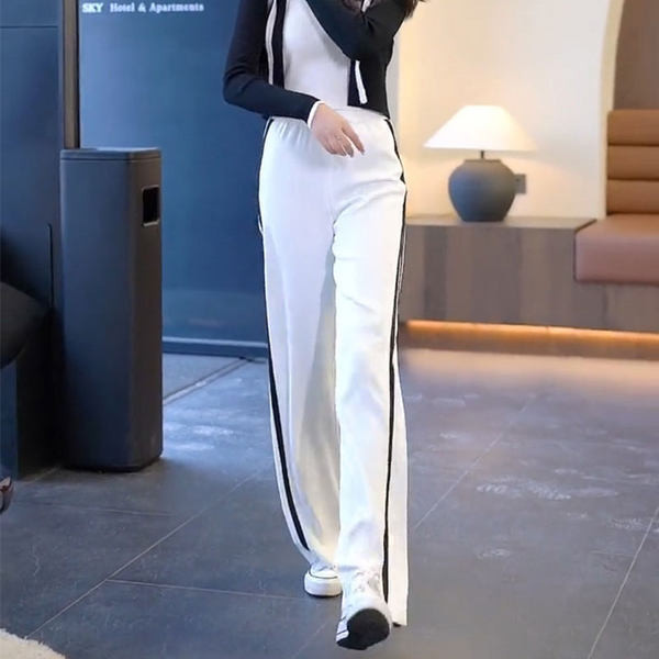 Ежедневен дамски панталон с кант 