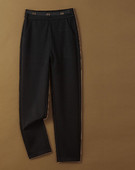 Γυναικείο κομψό μαύρο παντελόνι με μοτίβα