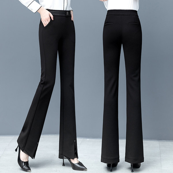 Elegantne hlače s prorezom i ukrasnim remenom