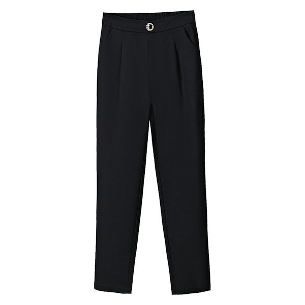 Ženske hlače - s visokim strukom, slobodnog uzorka