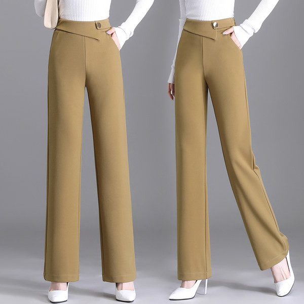 Naiste elegantsed musta ja beeži värvi püksid