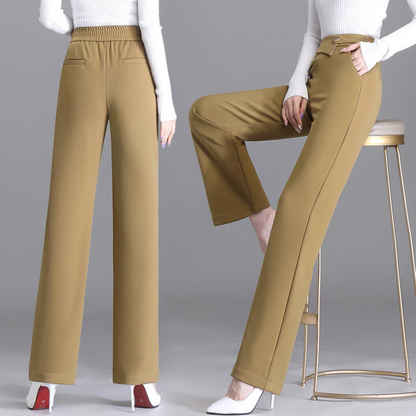 Naiste elegantsed musta ja beeži värvi püksid