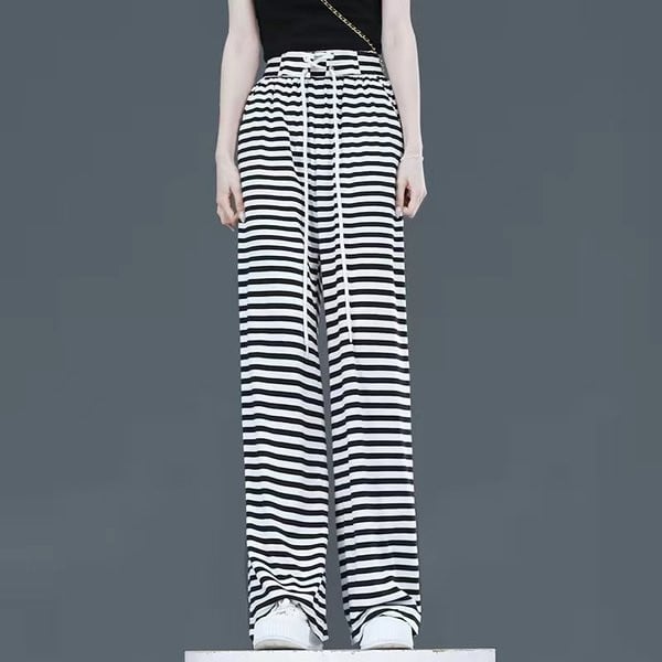 Új, széles szárú, húzózsinóros női hétköznapi nadrág