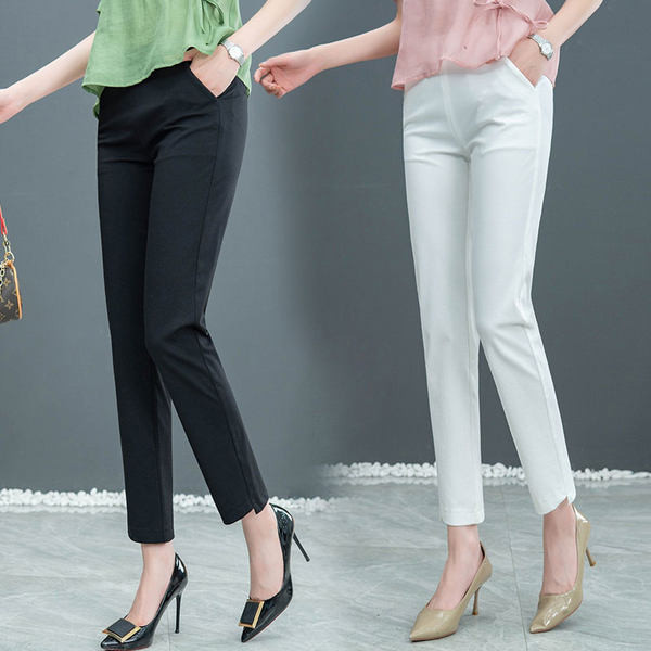 Naiste püksid - kõrge vöökohaga kahes värvitoonis