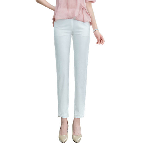 Naiste püksid - kõrge vöökohaga kahes värvitoonis