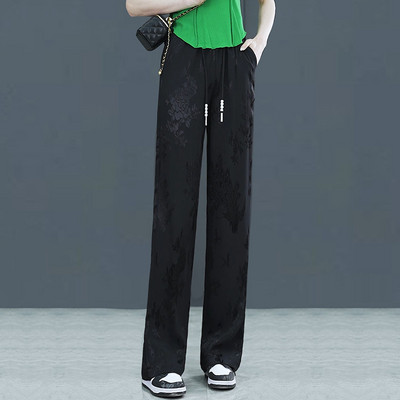 Vékony női nadrág széles szárral