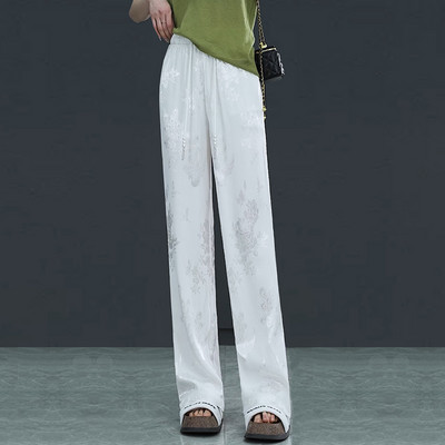 Vékony női nadrág széles szárral