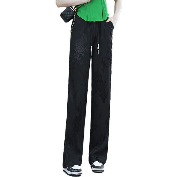 Vékony női nadrág széles szárral