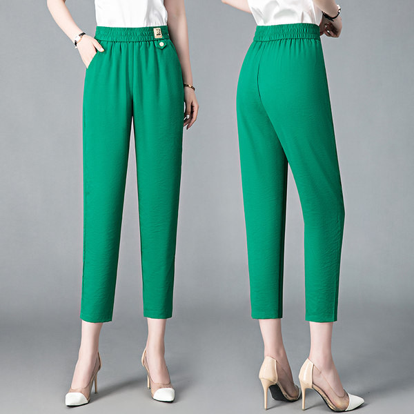 Alkalmi női selyemnadrág különböző színekben