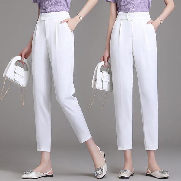 Ženske hlače - čisti široki uzorak