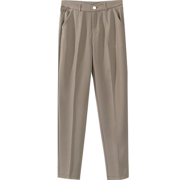 Naiste vabaajapüksid tasku ja nööbiga