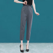 Női alkalmi nadrág övvel és zsebbel három színben