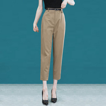 Γυναικείο παντελόνι casual με ζώνη και τσέπη σε τρία χρώματα