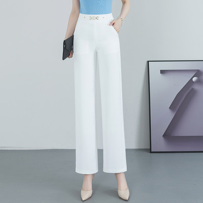 Elegantas bikses ar dekoratīvu jostu un kabatu