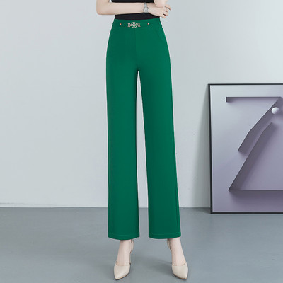 Elegantas bikses ar dekoratīvu jostu un kabatu