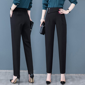 Дамски  елегантен панталон с джоб и копчета 