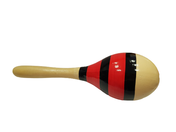 Играчка Маракас, Дървен, Червен, 20 см.