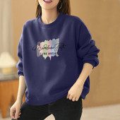 Νέο μοντέλο γυναικείο casual φούτερ με οβάλ λαιμόκοψη