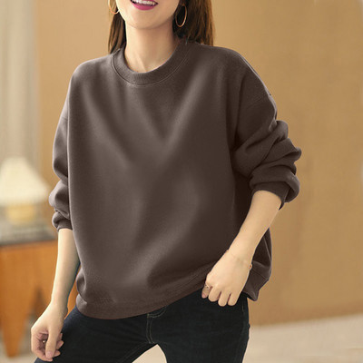 Νέο μοντέλο γυναικείο casual φούτερ με οβάλ λαιμόκοψη