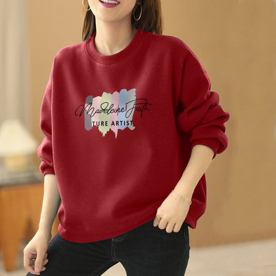 Νέο μοντέλο γυναικείο casual φούτερ με οβάλ λαιμόκοψη