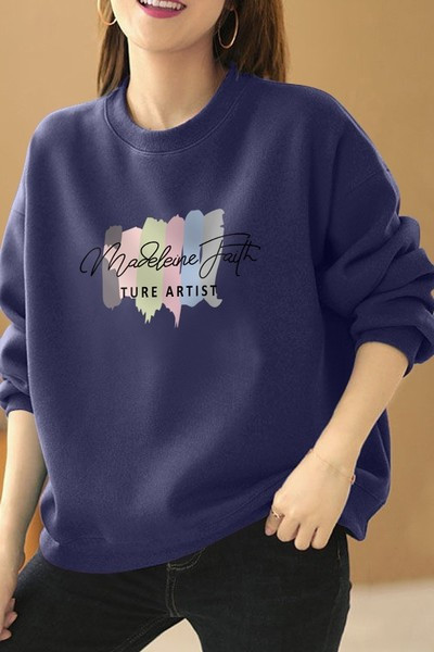 Νέο μοντέλο γυναικείο casual φούτερ με οβάλ λαιμόκοψη