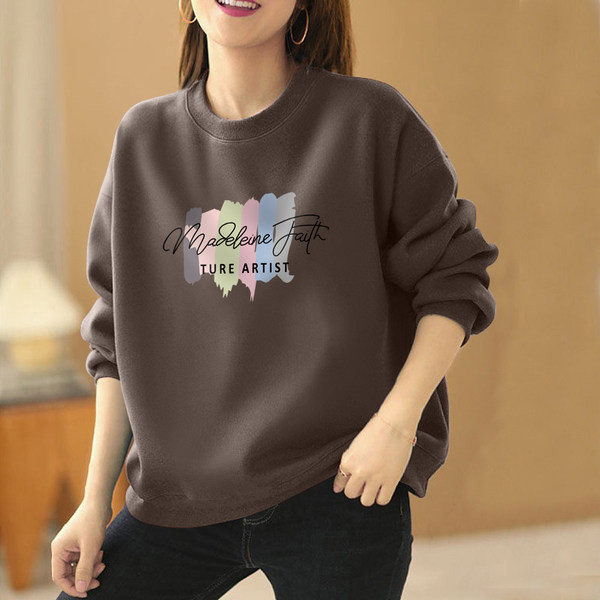 Νέο μοντέλο γυναικείο casual φούτερ με οβάλ λαιμόκοψη