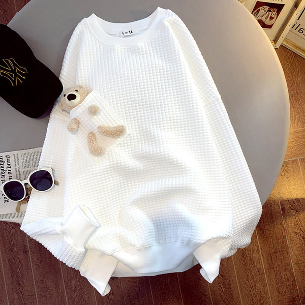 Μοντέρνο γυναικείο φούτερ με οβάλ λαιμόκοψη