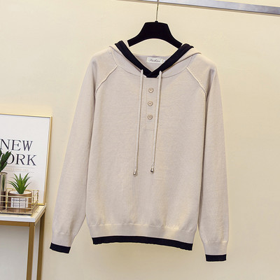 Γυναικείο φούτερ με κουκούλα με κουμπιά