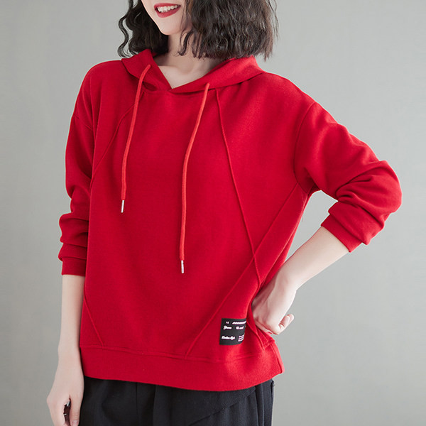 Naiste vabaaja dressipluus paelte ja logoga