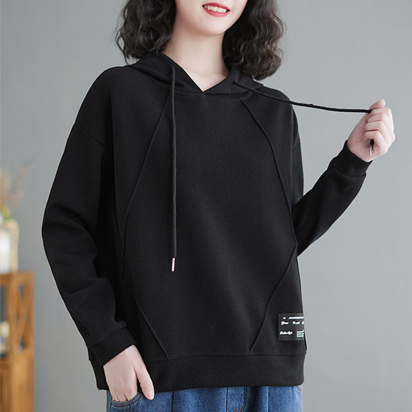 Naiste vabaaja dressipluus paelte ja logoga