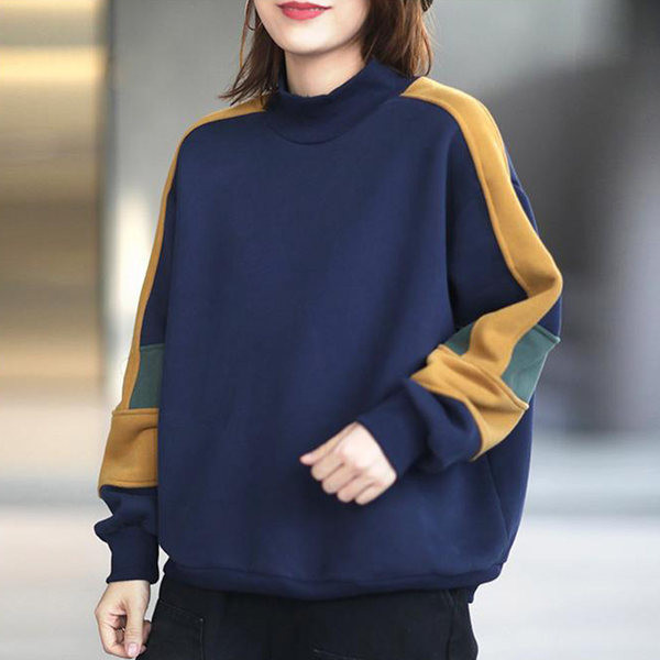 Ženska ležerna majica s visokim polo ovratnikom