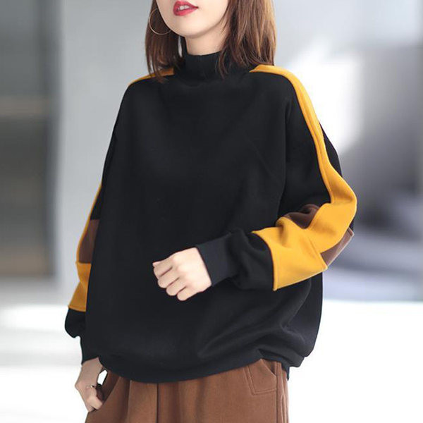 Ženska ležerna majica s visokim polo ovratnikom