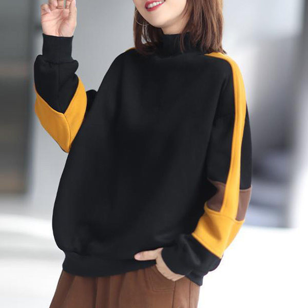 Ženska ležerna majica s visokim polo ovratnikom