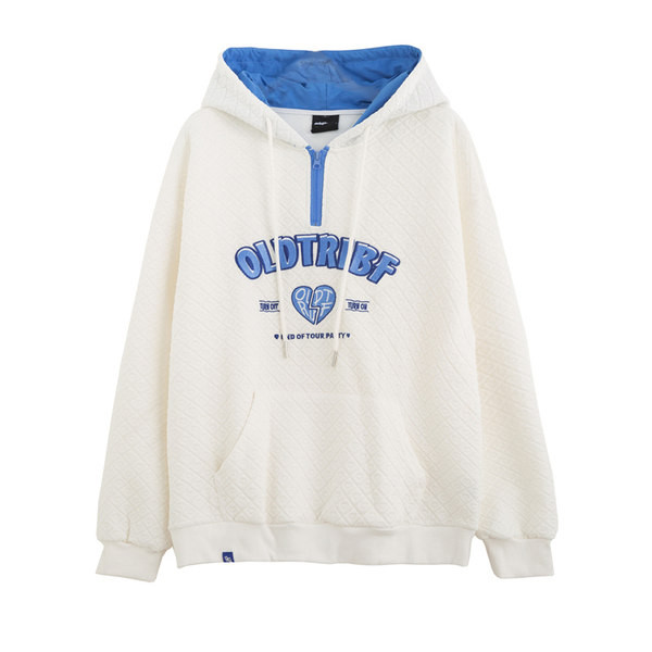 Naiste avar lipsu ja trükiga kapuutsiga dressipluus