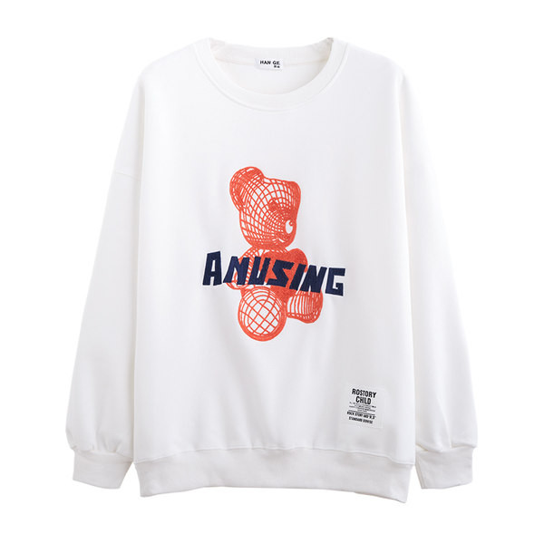 Ženska jesenska majica s izvezenim natpisom i ovalnim izrezom