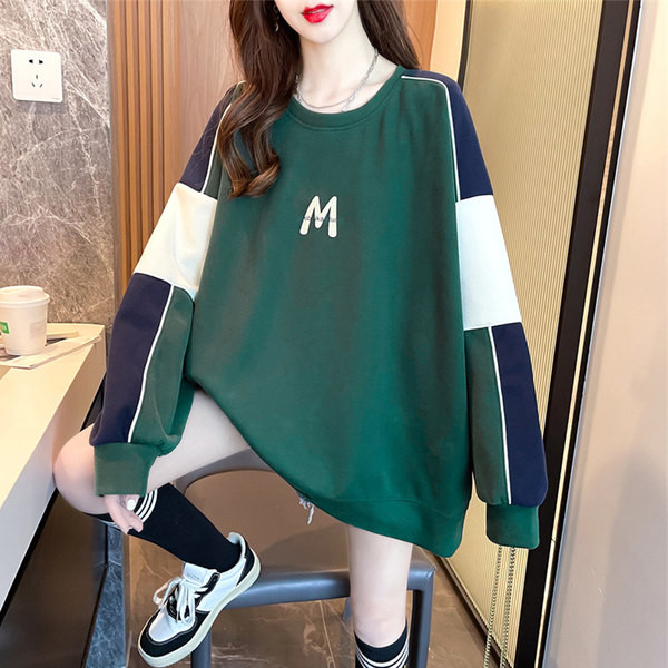 Дамски ежедневен суичър с обло деколте