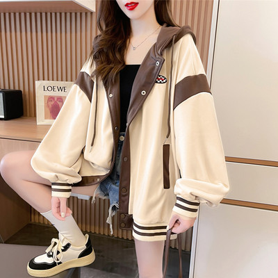 Νέο μοντέλο γυναικείο φούτερ με κουκούλα σε τρία χρώματα