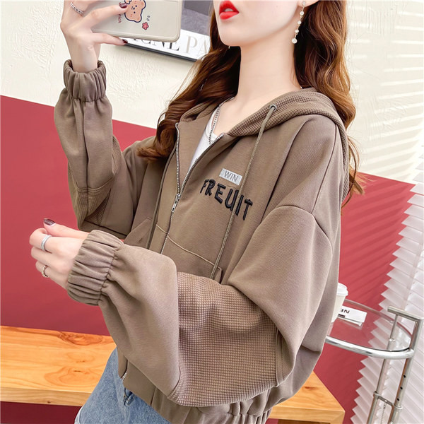  Γυναικεία φούτερ - με φερμουάρ σε δύο χρώματα