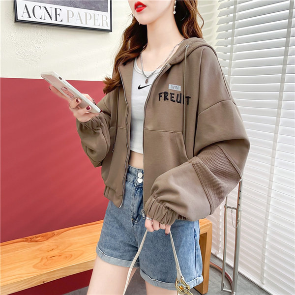  Γυναικεία φούτερ - με φερμουάρ σε δύο χρώματα