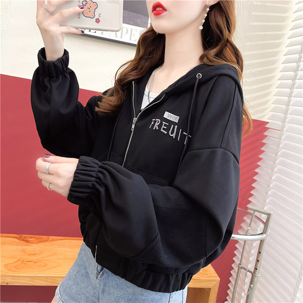  Γυναικεία φούτερ - με φερμουάρ σε δύο χρώματα