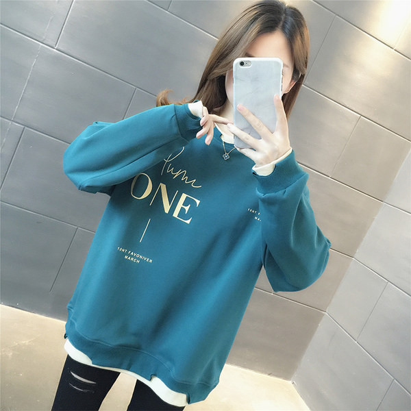 Vabaaja trükiga dressipluus naistele