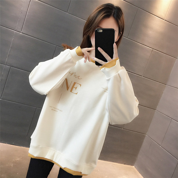 Vabaaja trükiga dressipluus naistele