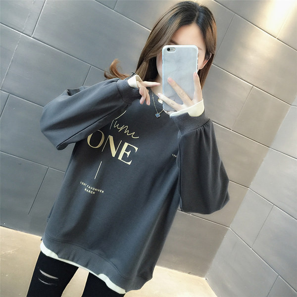 Vabaaja trükiga dressipluus naistele