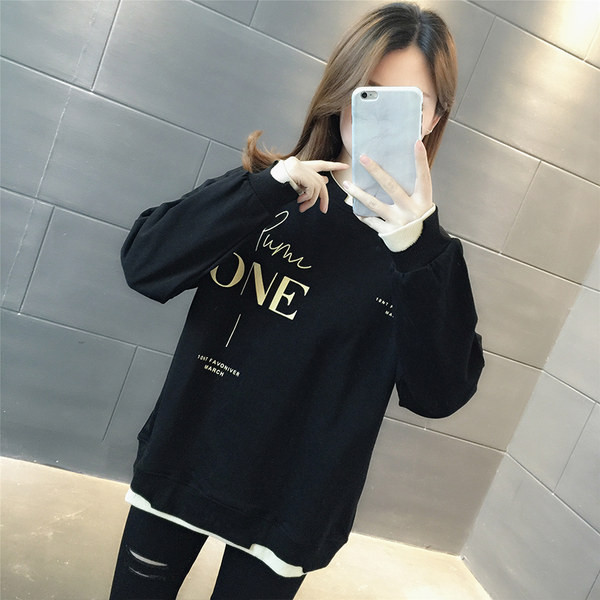 Vabaaja trükiga dressipluus naistele